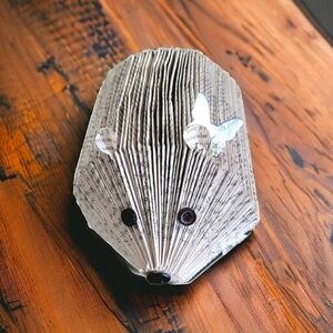 Custom Folded Book Art Hedgehog Sculpture
